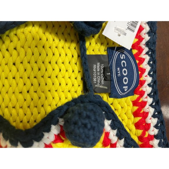 NWT Scoop NYC 100% Cotton Yellow Knit Tunic Sweater Size 4 - Picture 13 of 13